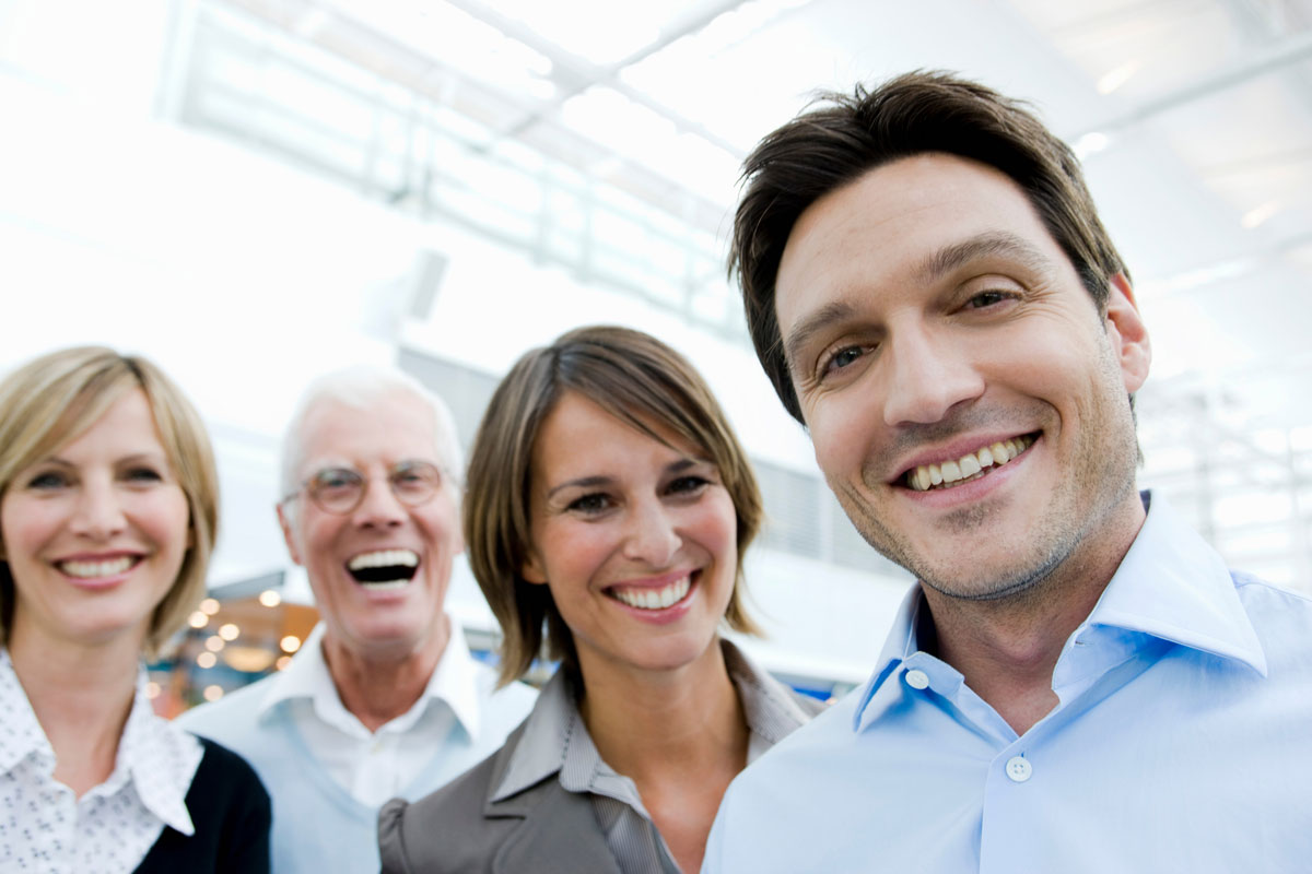 helpful happy insurance agents